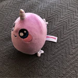 Squeezamals Plush Unicorn Purple Pink Silver Horn Feet Tail Super Cute